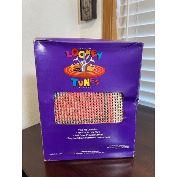 1994 Looney Tunes Bugs Bunny Latch Hook Kit 13"x13" Full Color - Picture 3 of 7